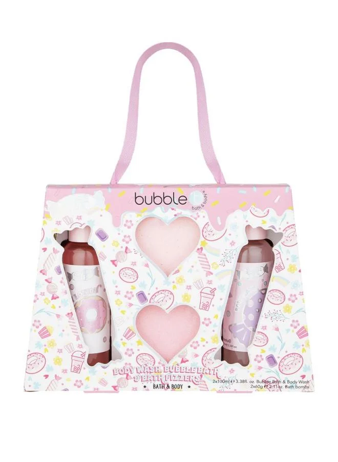 bubble t cosmetics Sweetea Mixed Bath Set with handle