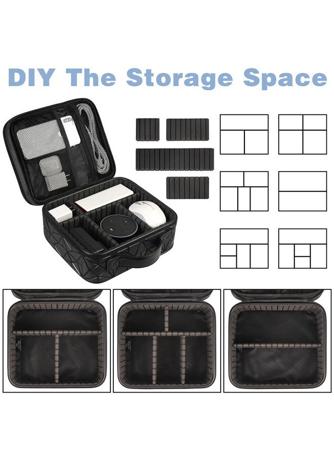 MATEIN Cord Organizer Case with Adjustable Divider, DJ Cable File Bag for DJ Gear, Sound Instrument and Music Equipment Accessories, Shockproof Portable Double Layer Cord Bags, Black - Image 2