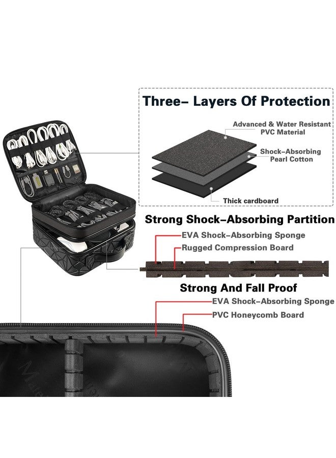 MATEIN Cord Organizer Case with Adjustable Divider, DJ Cable File Bag for DJ Gear, Sound Instrument and Music Equipment Accessories, Shockproof Portable Double Layer Cord Bags, Black - Image 4