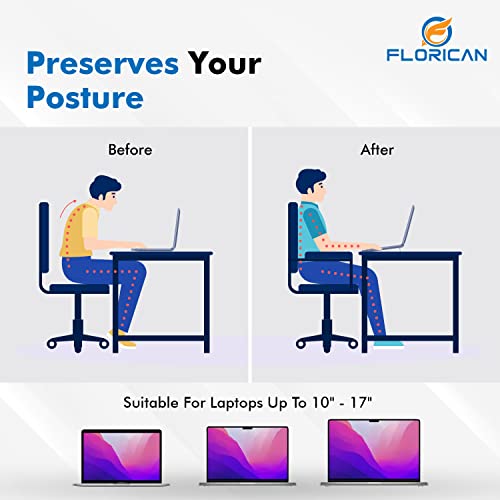 Florican Portable Invisible Laptop Riser Stand | Mini Aluminum Cooling Pad, Lightweight Laptop Desk Stand for MacBook, Lenovo, Dell, HP & Other Laptops (Cool Silver) - Image 5