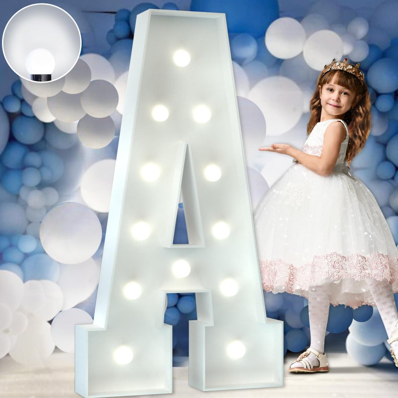 imprsv 4FT Marquee Letters A for Party Decorations Marry Me Baby Marquee Letters for Decor Wedding Decor