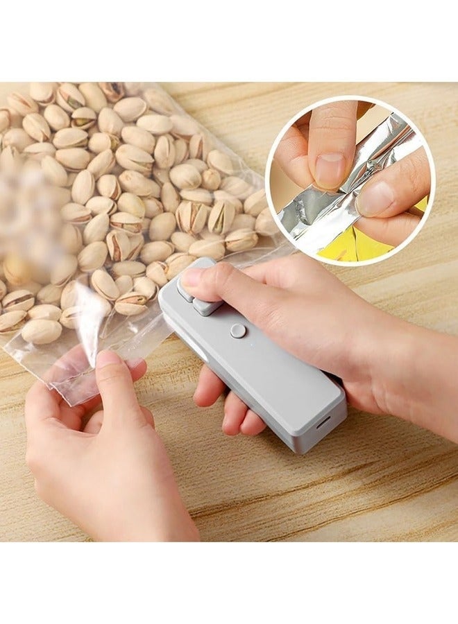 كيلا آلة غلق أكياس صغيرة، آلة غلق أكياس قابلة لإعادة الشحن عبر USB 2 في 1، آلة غلق وقاطع مغناطيسية قابلة لإعادة الشحن عبر USB، آلة غلق حرارية صغيرة للأكياس البلاستيكية وأكياس الوجبات الخفيفة - Image 2