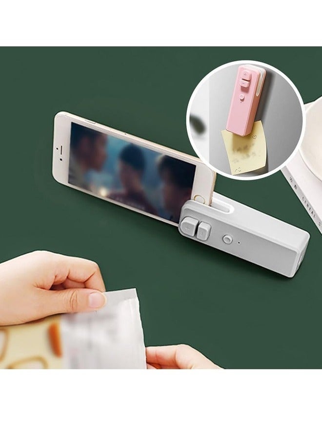 كيلا آلة غلق أكياس صغيرة، آلة غلق أكياس قابلة لإعادة الشحن عبر USB 2 في 1، آلة غلق وقاطع مغناطيسية قابلة لإعادة الشحن عبر USB، آلة غلق حرارية صغيرة للأكياس البلاستيكية وأكياس الوجبات الخفيفة - Image 5