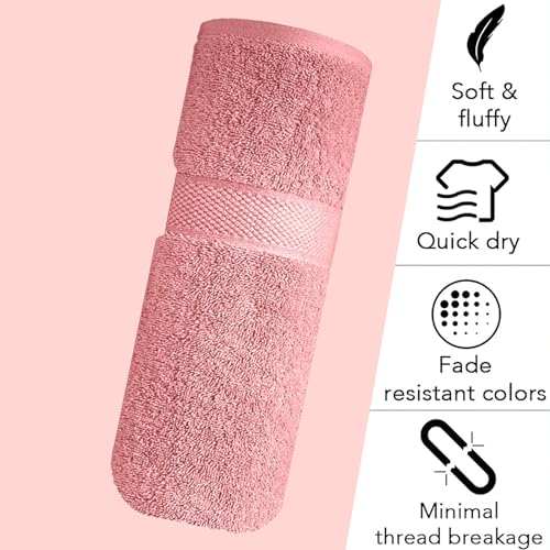 Sulfar 100% Terry Ring Spun Cotton Face Towel - Quick-Dry, Highly Absorbent (480 GSM) (30 x 30 Cm) Basic Pink (Pack of 1) - Image 2