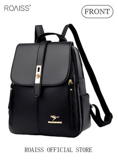 roaiss Shoulder Bag Women's New Women's Bag Trendy Fashion Soft Leather Mommy Casual Large-Capacity Backpack Fashionable on The Street Tidy Storage  - Image 4