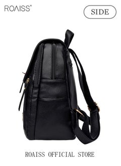 roaiss Shoulder Bag Women's New Women's Bag Trendy Fashion Soft Leather Mommy Casual Large-Capacity Backpack Fashionable on The Street Tidy Storage  - Image 5