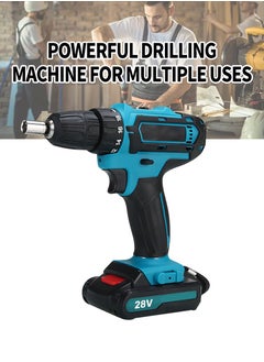 Beirui 28V Impact Cordless Drill Driver Kit with 2 Batteries, 1200 RPM Speed, 24 Accessories, Ideal for Metal, Wood and Wall Projects with Dual Batteries  - Image 4