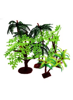 BITONA Artificial Mini Plastic Tree for Project Making and Decoration 6 Pieces 3 Designs