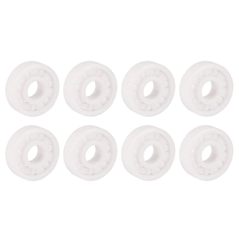 Jadeshay Jadeshay 608 Full Ceramic Bearing 8x22x7mm ZrO2 White Miniature Ball Bearings for High Speed Applications 8 Pack  - Image 1