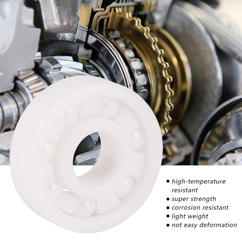 Jadeshay Jadeshay 608 Full Ceramic Bearing 8x22x7mm ZrO2 White Miniature Ball Bearings for High Speed Applications 8 Pack  - Image 2