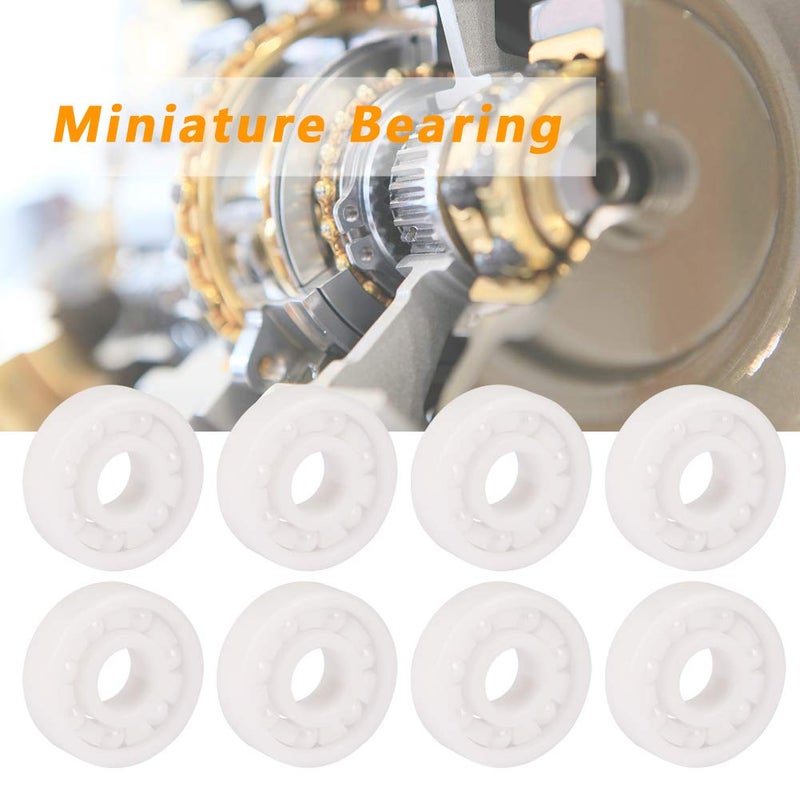 Jadeshay Jadeshay 608 Full Ceramic Bearing 8x22x7mm ZrO2 White Miniature Ball Bearings for High Speed Applications 8 Pack  - Image 3