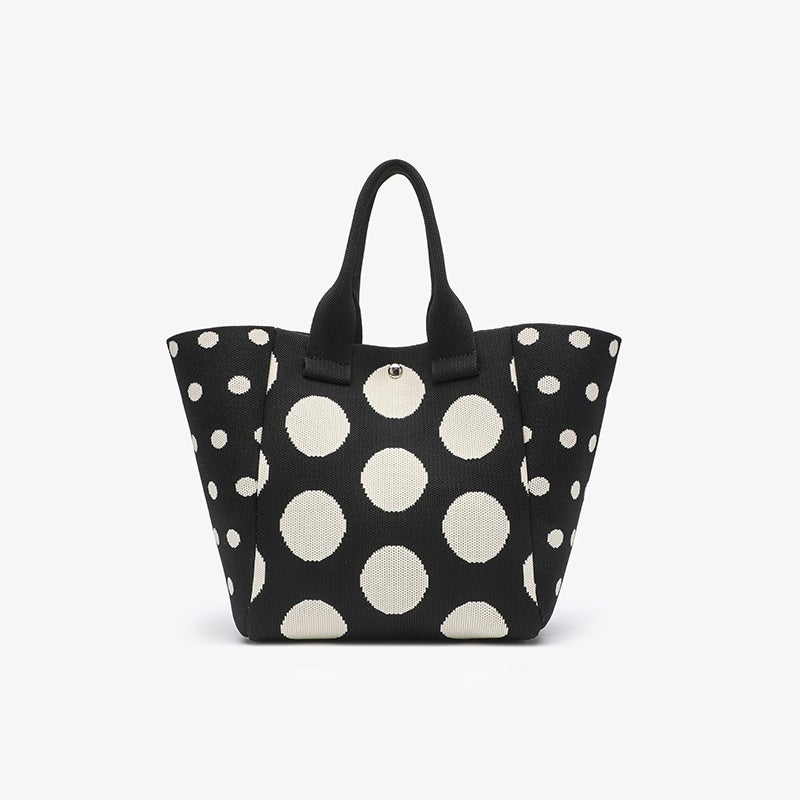 Large-Capacity Fly-Knit Bag For Daily Commuting, Stylish Crossbody Simple Tote Bag - Image 1