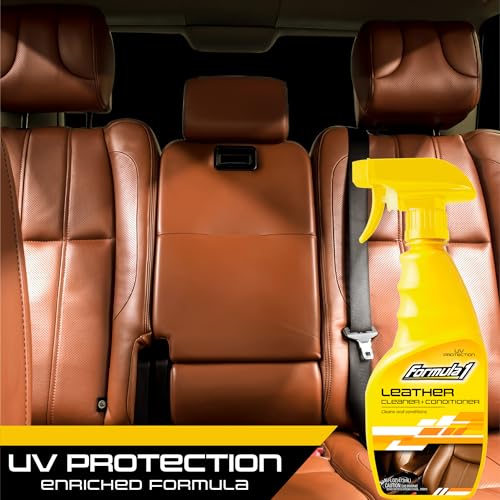 Formula 1 Leather Cleaner and Conditioner Spray with Natural Oils for Car Interior, Shoes, Auto Upholstery Cleaner to Restore Shine & Protect,16oz - Image 3