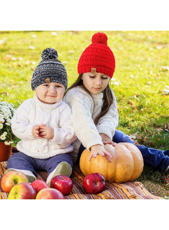 REDESS Baby Kids Winter Warm Hats, Infant Toddler Children Pom Pom Beanie Knit Cap Girls Boys - Image 4