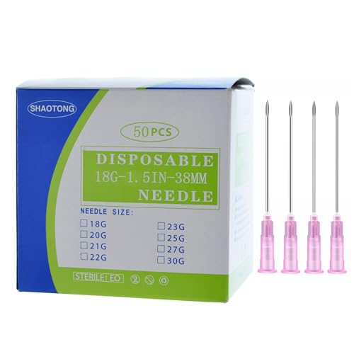 SHAOTONG 50Pack Industrial Dispensing Needle Accessories Plastic Syringes 18ga Needles - Image 1