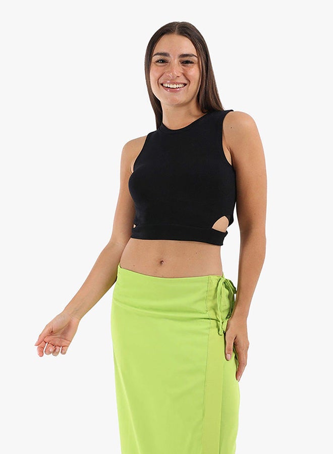 Carina Ribbed Top with Cut Out Sides - Image 1