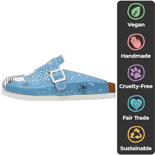 DOGO Clogs for Women – Vegan Leather and Handmade Women’s Mules & Clogs Family Portrait Design, Size 8 - Image 5