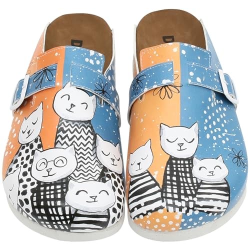 DOGO Clogs for Women – Vegan Leather and Handmade Women’s Mules & Clogs Family Portrait Design, Size 8 - Image 3