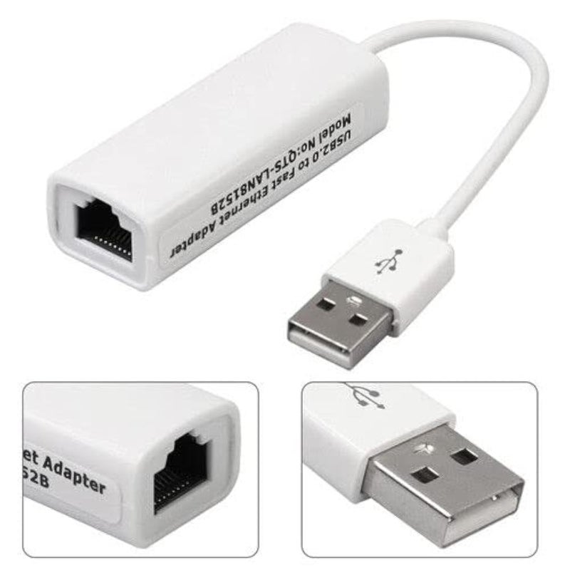 USB 2.0 to RJ45 Network Card Lan Adapter for Mac/OS/Android (10/100Mbps) - Image 1