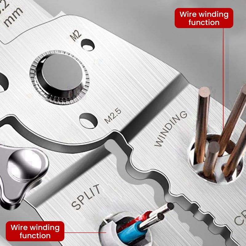 Serplex Multifunctional Wire Cutter Tool Durable Wire Stripper Crimping Tool with Ergonomic NonSlip Handles Wire Stripper and Cutter with PrecisionGround Blades Cutting Plier for Electrical - Image 4