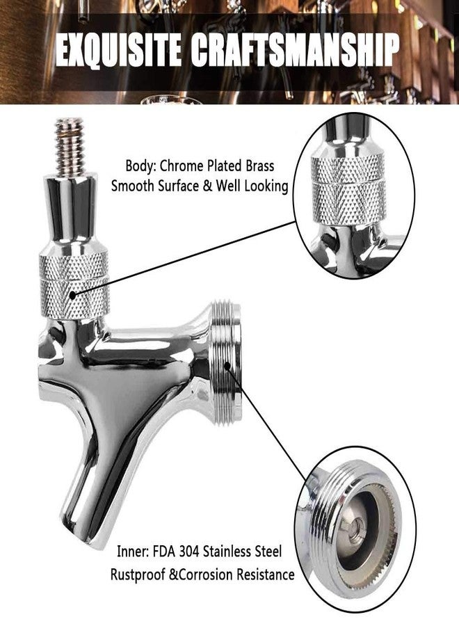 OneBom Beer Faucet with Nipple 4'' Shank Assembly,3/16’’I.D. Bore for Keg Fridge Keezer (4'' Shank) - Image 4