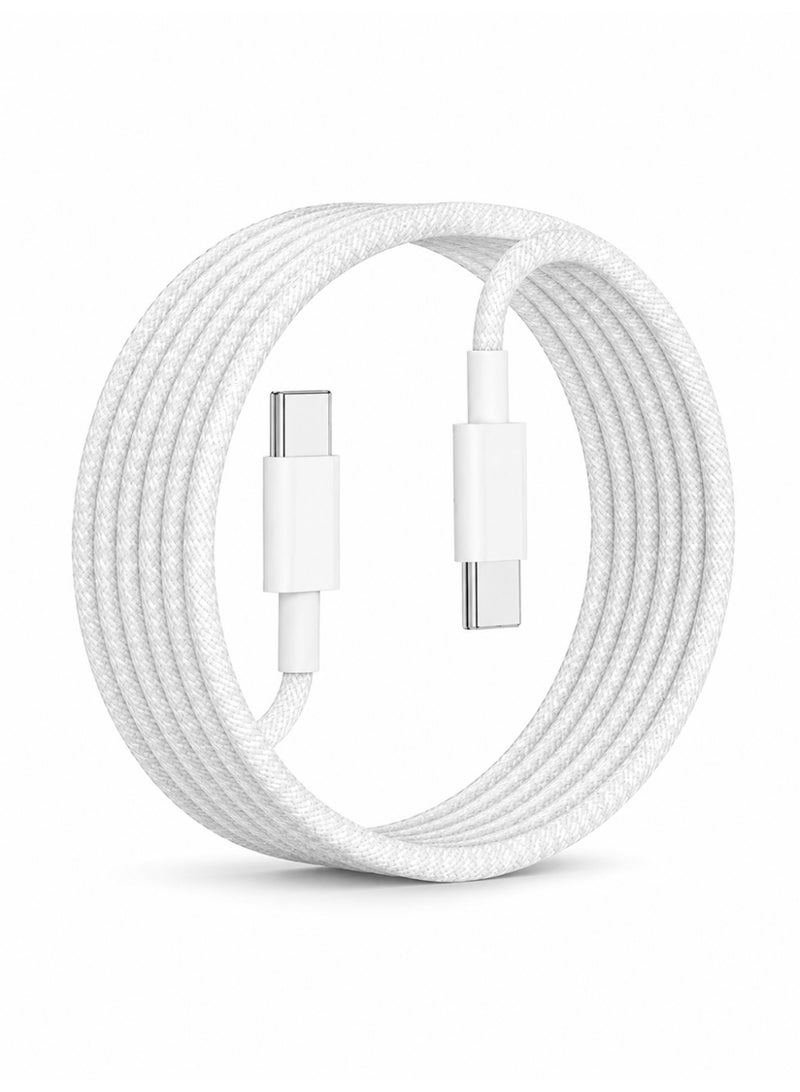 ZapLin Type C Cable 100W USB C to C Fast Charger Cable 2M Braided PD Super Fast Charging Data Cable for iPhone 17 16 15 Pro Max iPad Pro MacBook Pro Air Samsung Galaxy S26 S25 Ultra Xiaomi OPPO OnePlus Huawei Lenovo Dell - Image 1