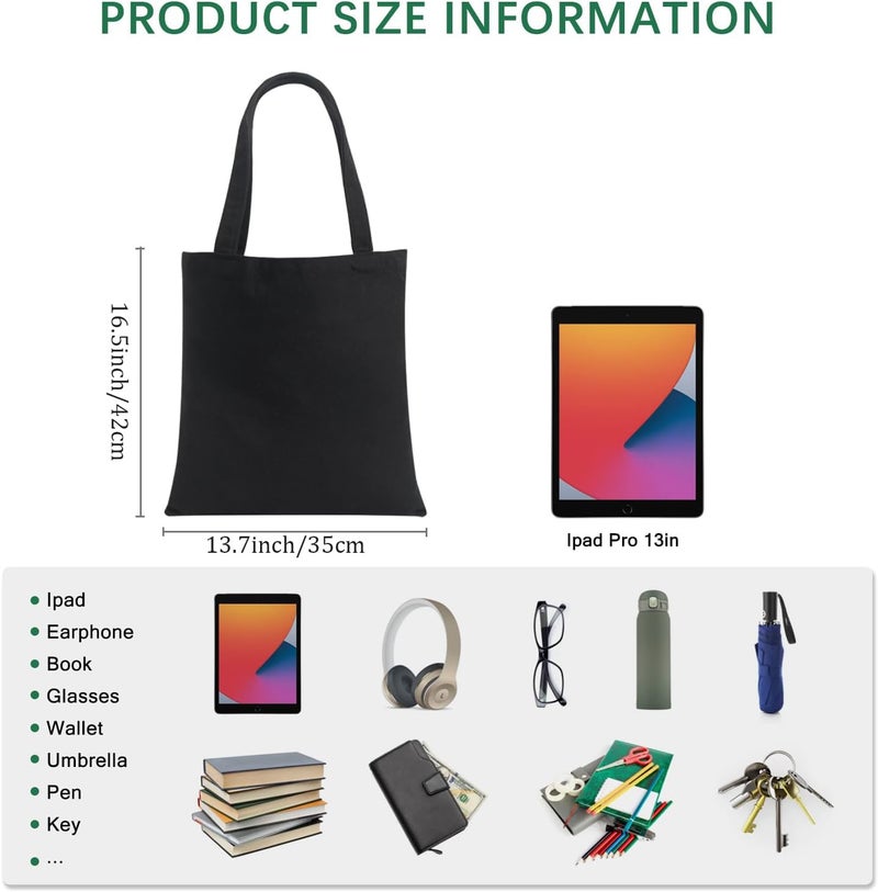 Cotton Tote Bags, 6 Pack Canvas Reusable Grocery Shopping Bags, Lightweight Medium Cloth Bags for DIY, Advertising, Promotion and Gifts - Image 3
