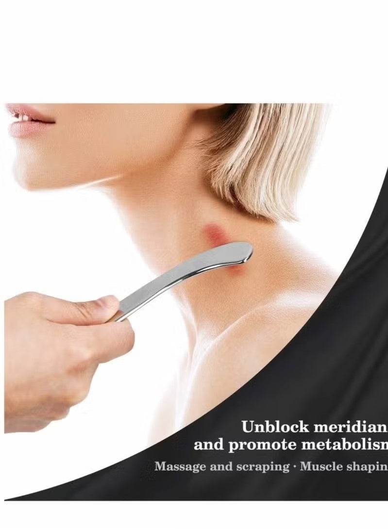 Muscle Scraper Tool, Stainless Steel Gua Sha Tool for Soft Tissue Scraping, Upgrade Massage Physical Therapy Stuff, Used Back, Legs, Arms, Neck, Shoulder - Image 4