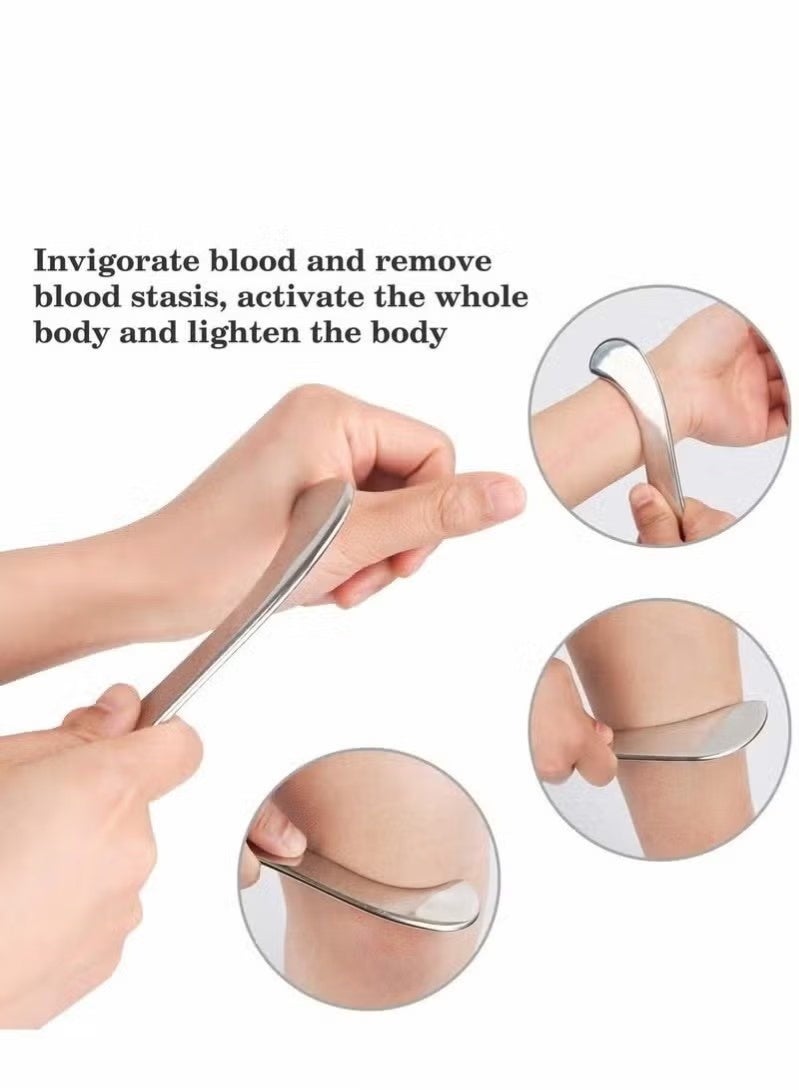 Muscle Scraper Tool, Stainless Steel Gua Sha Tool for Soft Tissue Scraping, Upgrade Massage Physical Therapy Stuff, Used Back, Legs, Arms, Neck, Shoulder - Image 5