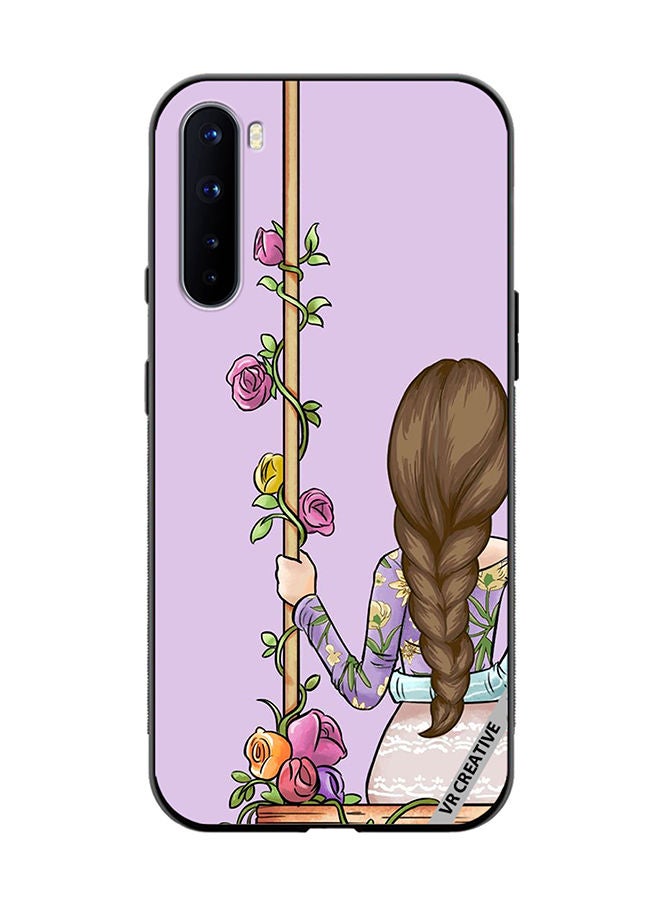 VR CREATIVE Protective Case Cover For OnePlus Nord Beautiful Girl Looking Front Design Multicolour - Image 1