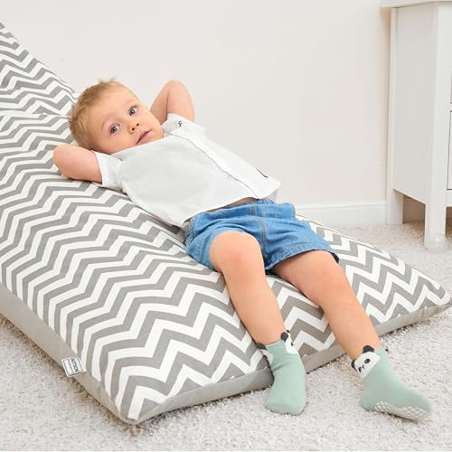 Bearbay Baby Socks 6 Pairs - Non-Slip Gripper for Toddlers, Infants & Kids, Soft Cotton Crew Socks for Boys & Girls - Image 2