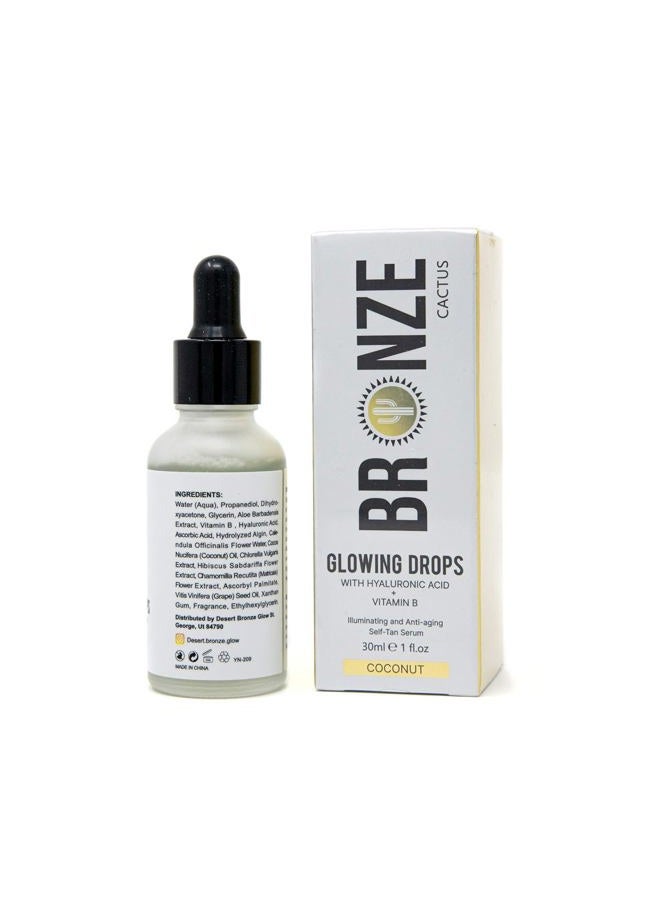 Bronze Cactus قطرات التسمير الذاتي المتألقة | تخلط مع مرطب غني بالأحماض الدهنية وفيتامين E | تشد وتضيء لون البشرة/التعقيد - Image 3
