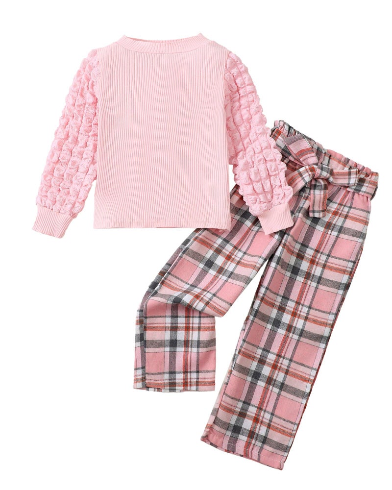 Saeaby Little Girl Clothes 6T Toddler Girl Fall Outfit Kids Girls Long Sleeve Shirt Pants Sweatsuit Winter Clothes for Girls Size 6-7 - Image 1