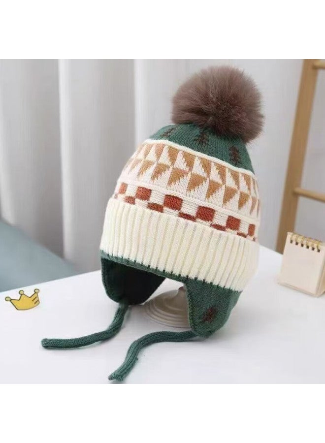 9i9 Baby Winter Thickened Ear Protection Hat Knitted Fleece Windproof Cap For Boys And Girls A164 - Image 2