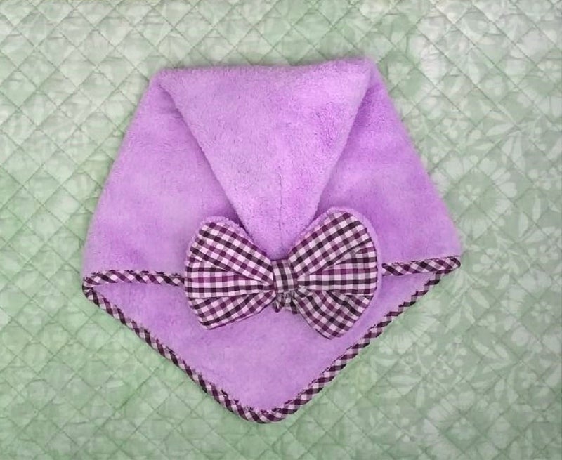 Magnusdeal Cartoon Hanging Hand Towel for Home Kitchen Bathroom Office Microfiber Absorbent Cute Cartoon Expression Hand Towel for Kitchen and Bathroom (1 Pc) (Tie, Purple) - Image 1