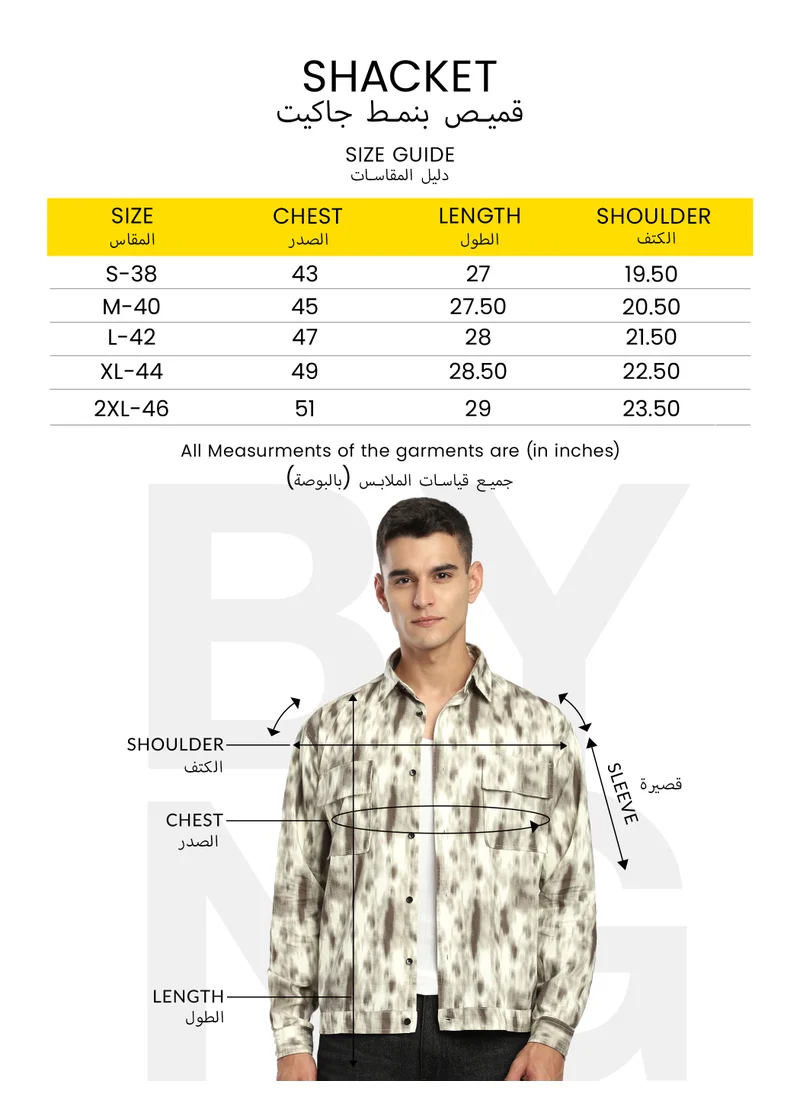 Beyoung Olive Green Double Yoke Overshirt