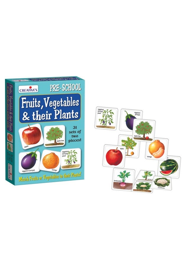Creative's Fruits, Vegetables & Their Plants + What Things are Made of Combo Pack | Pre-School Learning Game | Educational Game for Kids | Puzzles & Card Games Pack of 2 | Ages 3 & Up - Image 2
