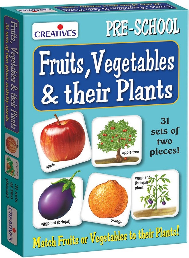 Creative's Fruits, Vegetables & Their Plants + What Things are Made of Combo Pack | Pre-School Learning Game | Educational Game for Kids | Puzzles & Card Games Pack of 2 | Ages 3 & Up - Image 4