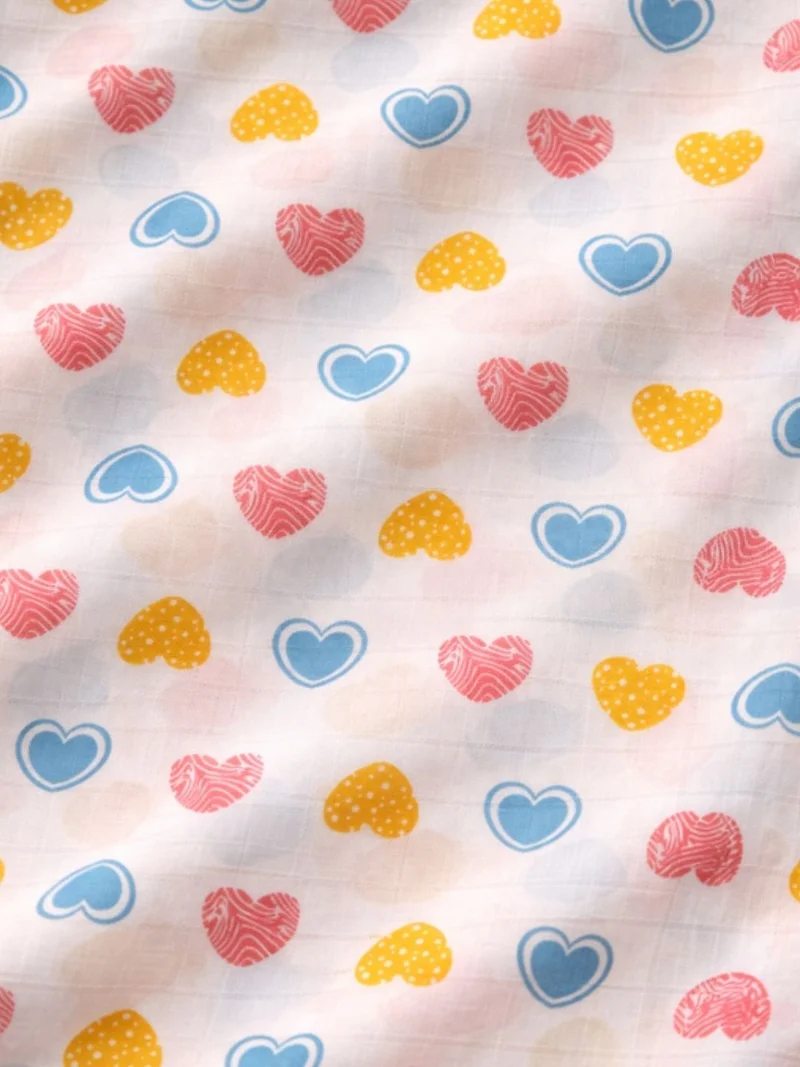 Nautinati Nautinati Baby Girls' Muslin 100% Cotton Pack of 2 All-over Print Woven Swaddles