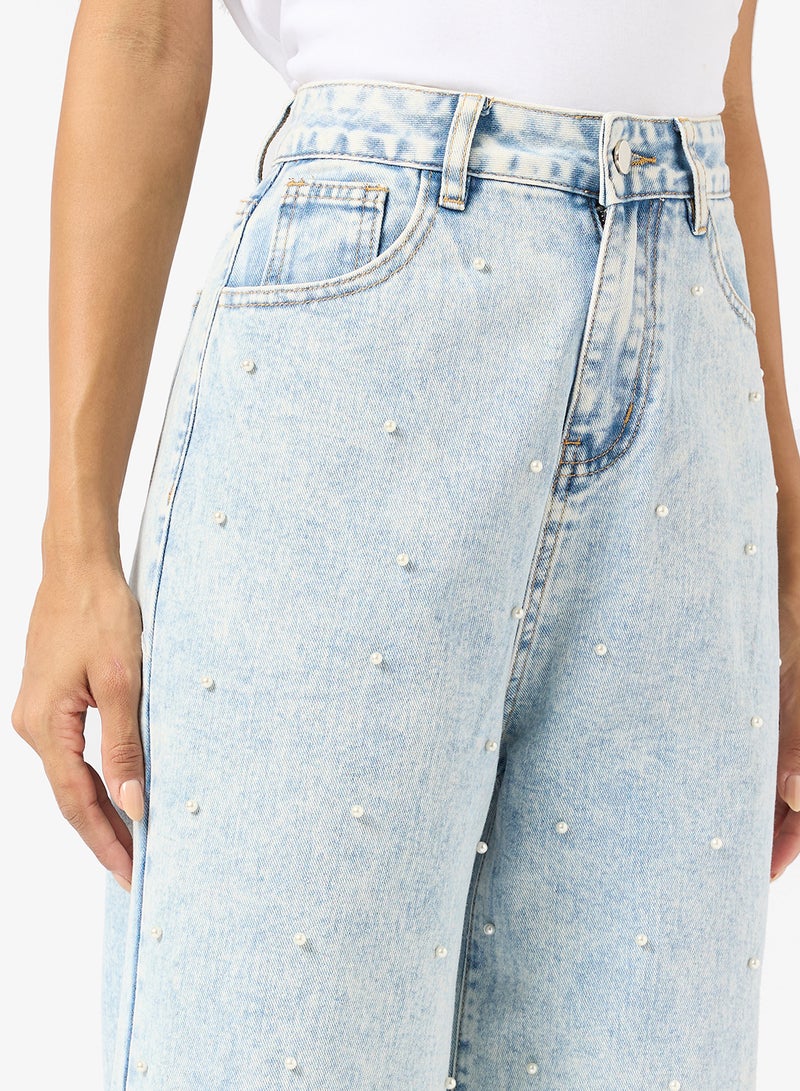 جينجر جينز مستقيم مزين بالكريستال - Image 4