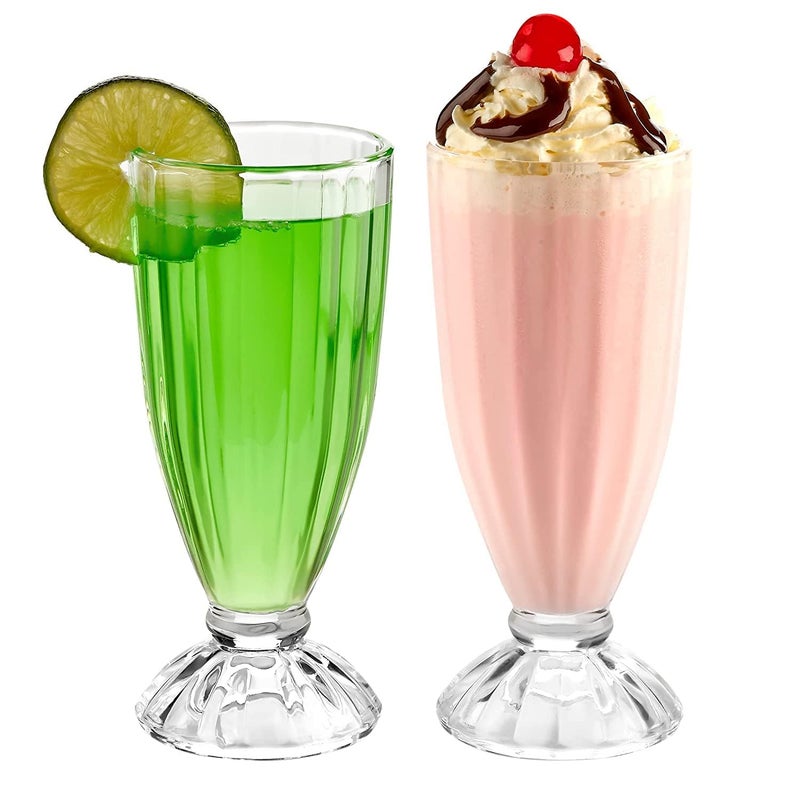 RAHAS RAHAS Ice Cream Cups Classic Sundae Style Glass Cups Thick and Durable for Sundaes 360 ml Milkshakes Fashioned Soda Glasses Desserts Set of 6 Fountain Classic Dessert Glasses Clear  - Image 3
