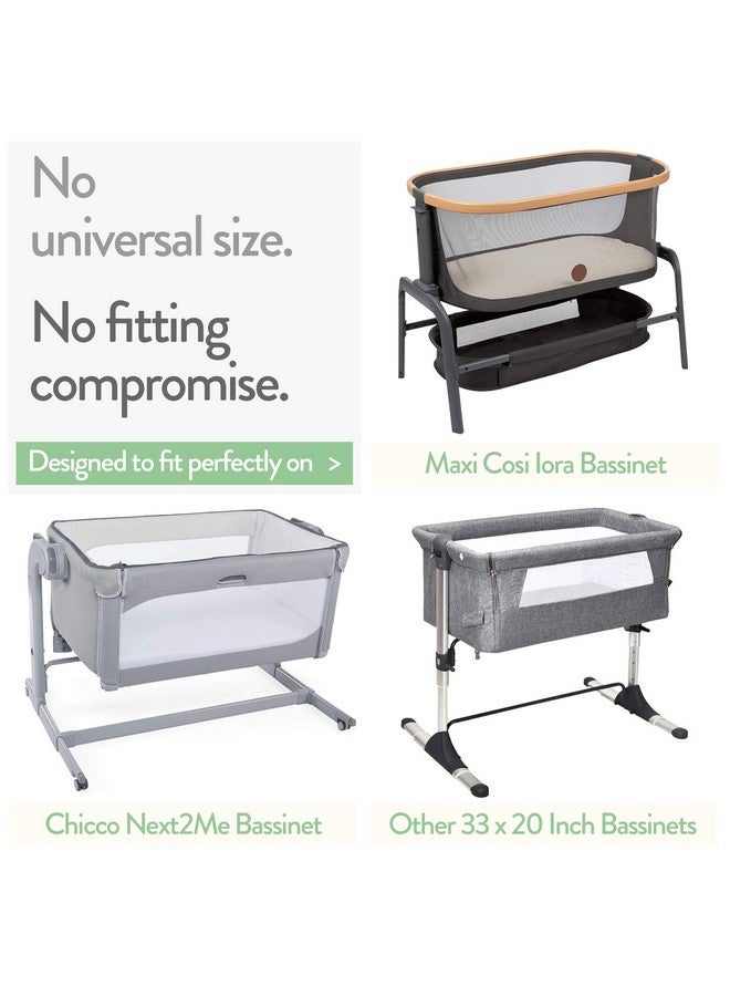 جوي + جوان ملاءات سرير الأطفال بجانب السرير مقاس 33×20 لـ Maxi COSI Iora وKoola Baby وBaby Joy وAngelbliss وKidsclub سرير الأطفال بجانب السرير - 100% قطن جيرسي - أخضر فاتح + غامق - عبوة من قطعتين - Image 2