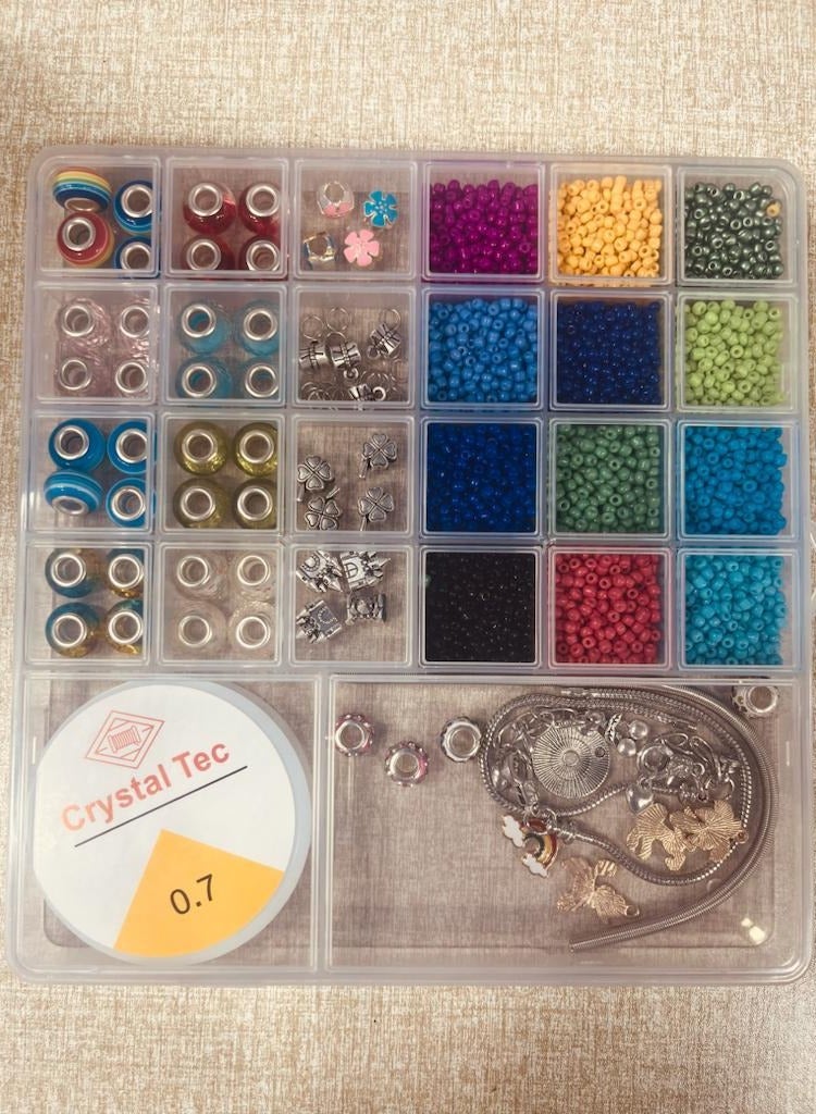 Assorted Beads Set with Organizer Box for Bracelets and Jewelry Making 