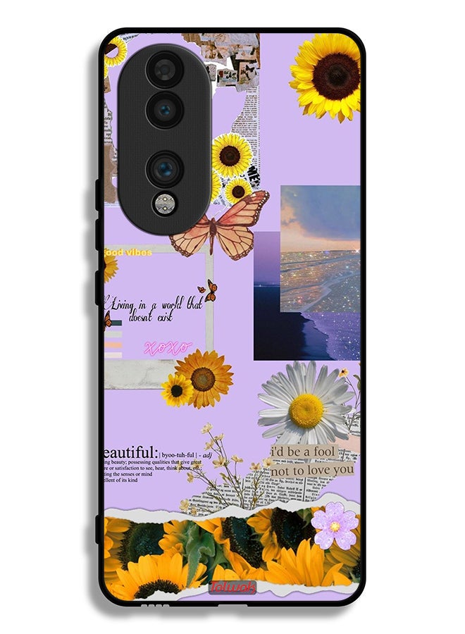 Tolwak Honor 70 Protective Case Cover Beautiful Sunflower Stickers - Image 2