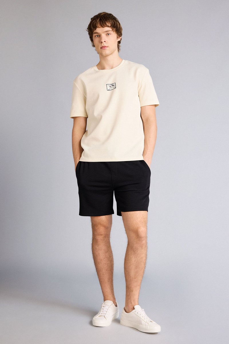 DeFacto Black Man Regular Fit Straight Leg Shorts Casual - Image 1