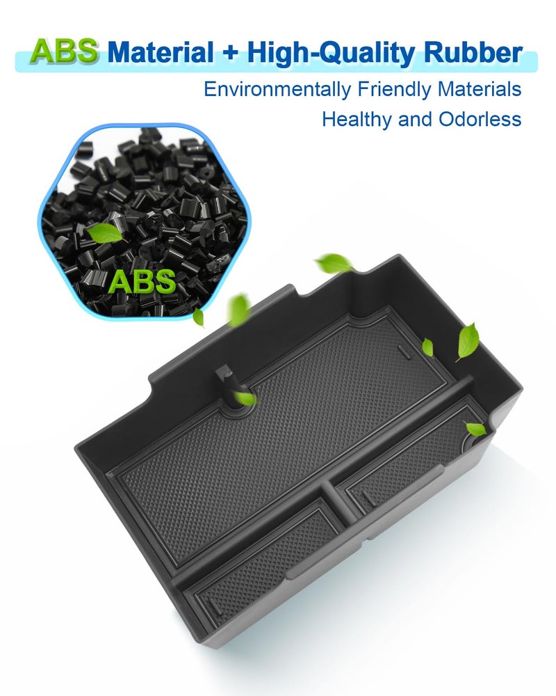 Coleya 2024 2025 2026 Crosstrek Center Console Organizer for Subaru Crosstrek (Base/Premium/Sport/Limited/Wilderness), 2025 Crosstrek Console Tray 2026 Crosstrek&Impreza Accessories (with Black Mats) - Image 3