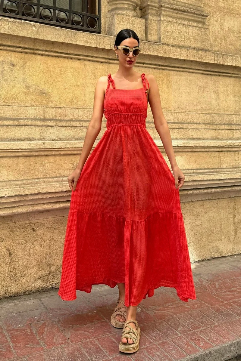 For You Moda Tiered Cotton Dress