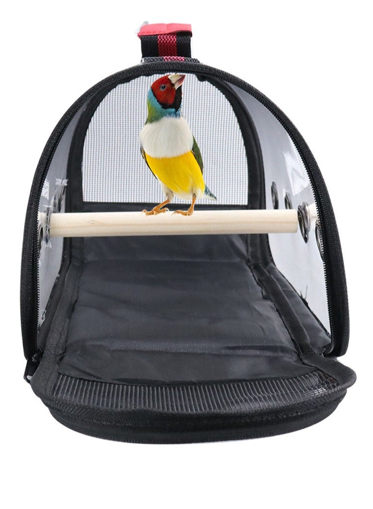 إن كي أكس حقيبة سفر للطيور الأليفة مع حامل محمول شفاف - Image 2