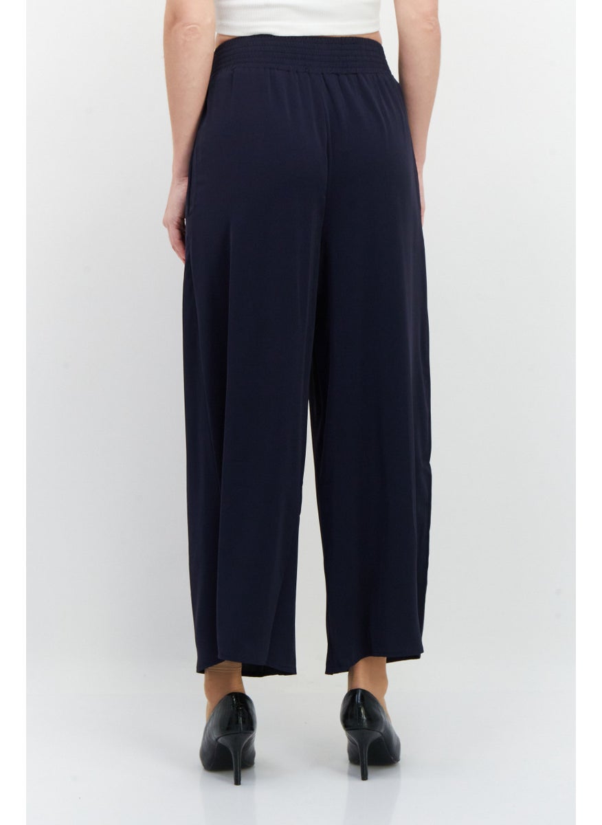 French Connection Women Solid Pull On Trouser Pants,Dark Navy Blue  - Image 4