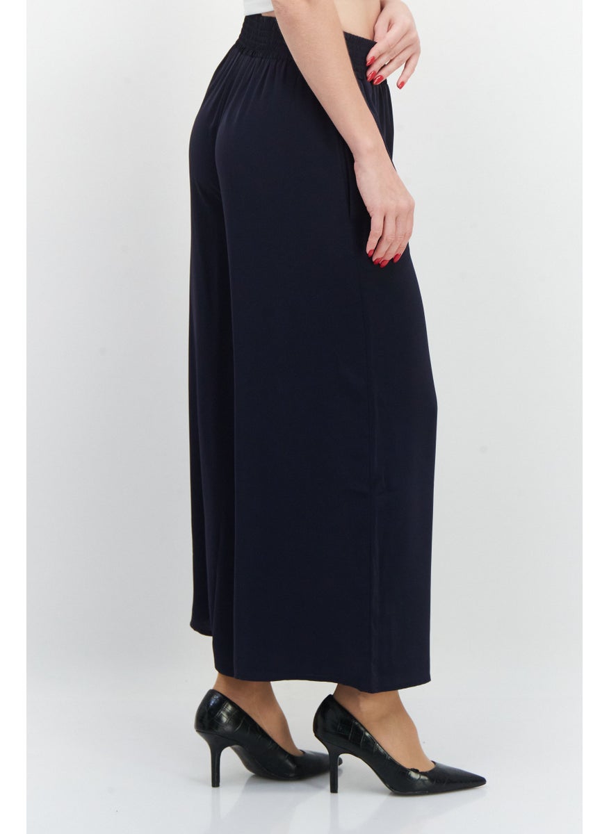 French Connection Women Solid Pull On Trouser Pants,Dark Navy Blue  - Image 2